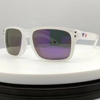 Oakley Holbrook Sunglasses White Rubber Frame Taro Purple Ash Polarized Lense