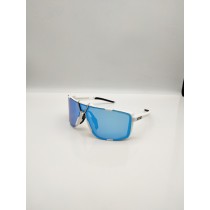 100% Eastcraft™ Sunglasses White Frame HiPER Blue Multilayer Mirror Lens
