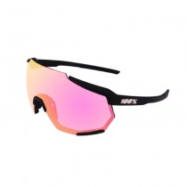 100% S4 Cycling Sunglasses Black Frame HiPER Gold Pink Lens