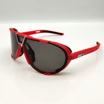 100% Westcraft™ Sunglasses Red Frame HiPER Black Multilayer Mirror Lens