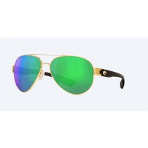 Costa South Point Sunglasses Gold Frame Green Mirror Polarized Polycarbonate Lense