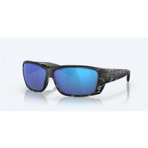 Costa Ocearch® Cat Cay Sunglasses Tiger Shark Ocearch Frame Blue Mirror Polarized Glass Lense