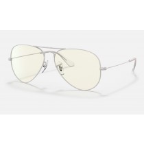 Ray Ban Aviator Blue-Light Clear Evolve Sunglasses Clear Photocromic With Blue-Light Filter Light Grey