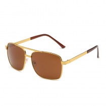 Maui Jim Compass Polarized Sunglasses Gold Frame Brown Lens