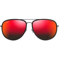 Maui Jim Fair Winds Sunglasses Black Frame Polarized Red Lens