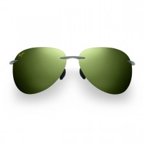 Maui Jim Sugar Beach Sunglasses Black Gray Frame Polarized Green Lens
