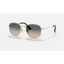 Ray Ban Hexagonal Collection Online Exclusives RB3548 Sunglasses Light Grey Silver