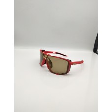 100% Eastcraft™ Sunglasses Red Frame HiPER Tan Multilayer Mirror Lens