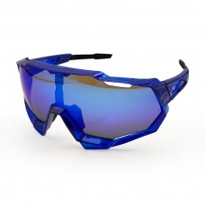 100% S1 Sport Cycling Sunglasses Dark Blue Frame Blue Lens
