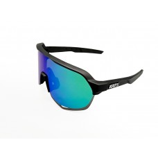 100% S2 Sport Performance Sunglasses Black Frame Blue Lens