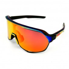 100% S2 Sport Performance Sunglasses Black Gold Frame Ruby Lens