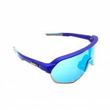 100% S2 Sport Performance Sunglasses Blue Frame HiPER Blue Mirror Lens 