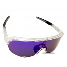 100% S2 Sport Performance Sunglasses Crystal Frame HiPER Purple Mirror Lens