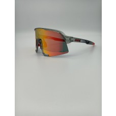 100% S3 Sport Sunglasses Crystal Grey Frame HiPER Ruby Mirror Lens