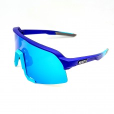 100% S3 Sport Sunglasses Dark Blue Frame HiPER Blue Mirror Lens