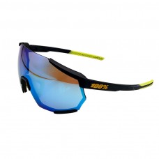 100% S4 Cycling Sunglasses Black Frame HiPER Sapphire Lens