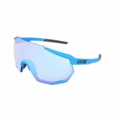 100% S4 Cycling Sunglasses Blue Frame HiPER Light Blue Lens