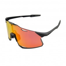 100% S5 Cycling Sports Sunglasses Black Frame Polarized Ruby Lens