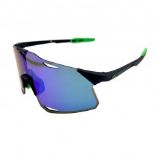 100% S5 Cycling Sports Sunglasses Black Green Frame Polarized Sapphire Lens