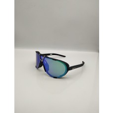 100% Westcraft™ Sunglasses Black Frame HiPER Blue Green Multilayer Mirror Lens