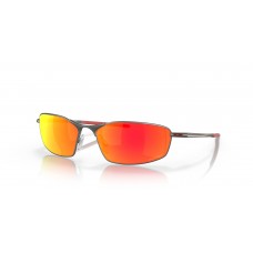 Oakley Whisker Sunglasses Matte Gunmetal Frame Prizm Ruby Lense