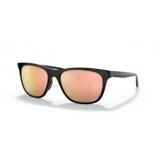 Oakley Leadline Sunglasses Polished Black Frame Prizm Rose Gold Polarized Lense