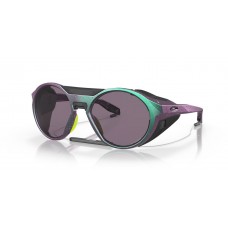 Oakley Clifden Odyssey Collection Sunglasses Black Green Purple Splatter Frame Prizm Grey Lense