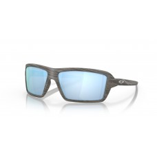Oakley Cables Sunglasses Woodgrain Frame Prizm Deep Water Polarized Lense
