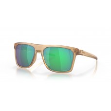 Oakley Leffingwell Sunglasses Matte Sepia Frame Prizm Jade Lense