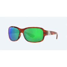 Costa Inlet Sunglasses Tortoise Frame Green Mirror Polarized Lense