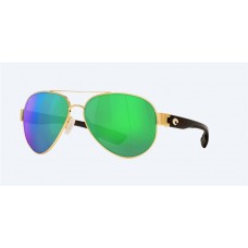 Costa South Point Sunglasses Gold Frame Green Mirror Polarized Polycarbonate Lense