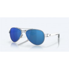 Costa Loreto Sunglasses Palladium Frame Blue Mirror Polarized Polycarbonate Lense