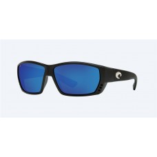 Costa Tuna Alley Readers Sunglasses Matte Black Frame Blue Mirror Polarized Polycarbonate Lense