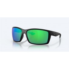 Costa Reefton Sunglasses Blackout Frame Green Mirror Polarized Polycarbonate Lense