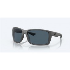 Costa Reefton Sunglasses Matte Gray Frame Gray Polarized Polycarbonate Lense