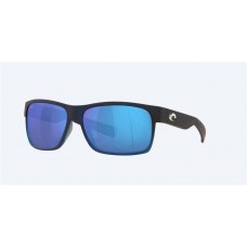 Costa Half Moon Sunglasses Bahama Blue Fade Frame Blue Polarized Glass Lense