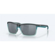 Costa Ocearch® Rinconcito Sunglasses Ocearch Matte Ocean Fade Frame Gray Silver Mirror Polarized Polycarbonate Lense