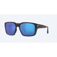 Costa Tailwalker Sunglasses Matte Black Frame Blue Mirror Polarized Glass Lense