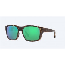 Costa Tailwalker Sunglasses Matte Wetlands Frame Green Mirror Polarized Glass Lense