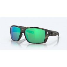 Costa Diego Sunglasses Wetlands Frame Green Polarized Glass Lense