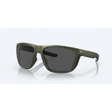 Costa Ferg Sunglasses Moss Metallic Frame Gray Polarized Polycarbonate Lense