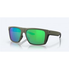 Costa Lido Sunglasses Steel Gray Metallic Frame Green Mirror Polarized Polycarbonate Lense