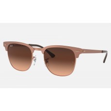 Ray Ban Clubmaster Metal Collection Online Exclusives RB3716 Sunglasses Brown Bronze-Copper