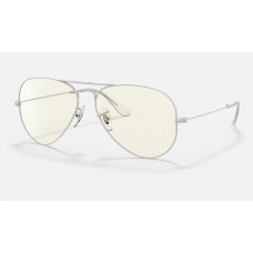 Ray Ban Aviator Blue-Light Clear Evolve RB3025 Sunglasses Clear Photocromic With Blue-Light Filter Light Grey