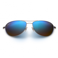 Maui Jim Baby Beach Sunglasses Silver Frame Polarized Blue Lens