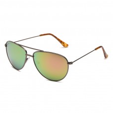 Maui Jim Cliff House Polarized Aviator Sunglasses Copper Frame Green Lens