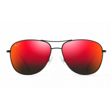 Maui Jim Cliff House Sunglasses Black Frame Polarized Red Lens