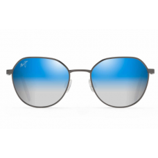Maui Jim Hukilau Sunglasses Silver Frame Polarized Blue Lens