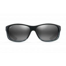Maui Jim Kaiwi Channel Sunglasses Black Frame Polarized Gray Lens