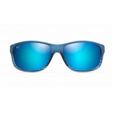 Maui Jim Kaiwi Channel Sunglasses Blue Frame Polarized Blue Lens